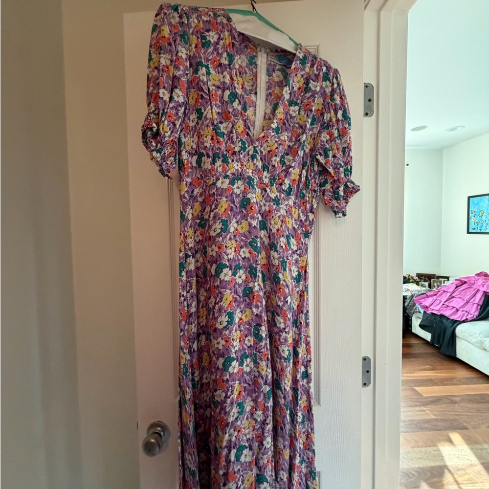 Faithfull the Brand Multicolor Floral Midi Dress